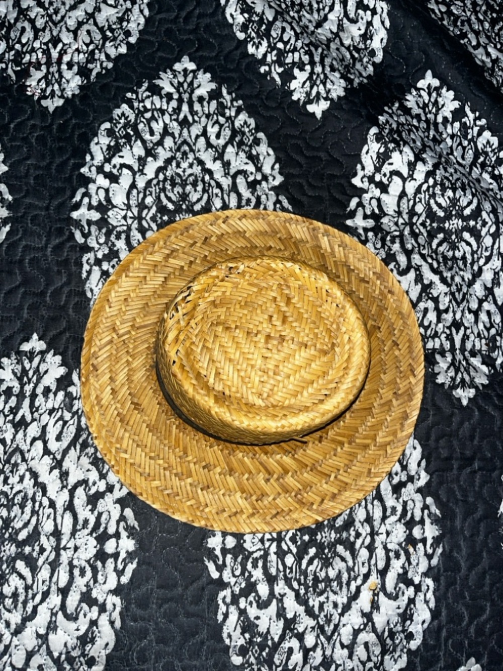 Classic Straw Boater Hat in Natural